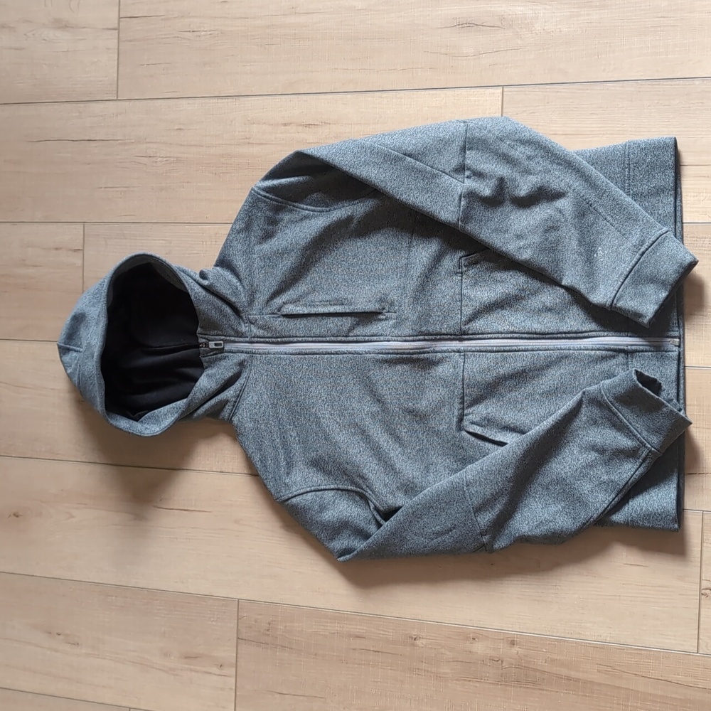 Men’s Lululemon City Sweat Zip Hoodie in Heathered Light Cast Size M